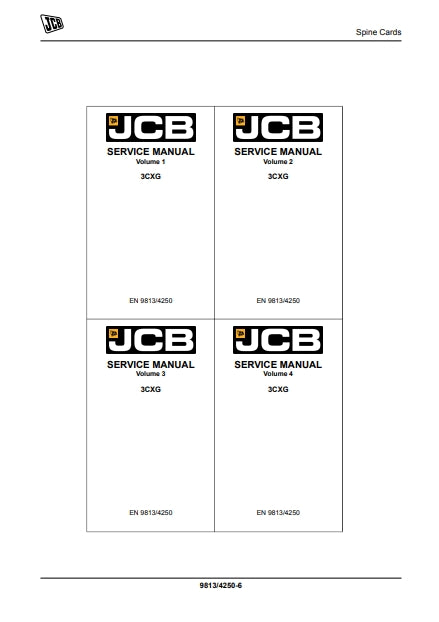SERVICE MANUAL BACKHOE LOADER 3CXG
