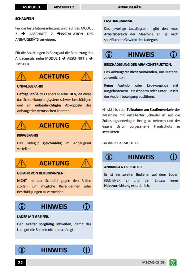 Merlo Turbofarmer Modular (TF30.9-33.7-33.9-35.7-38.7-38.10-42.7-45.11-50.8-65.9) Service Manual, Mechanic Manual, Hydraulic & Electrical Diagram German version DE [PDF]