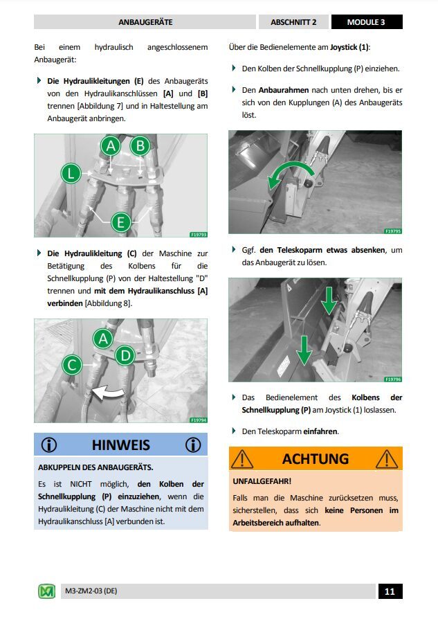 Merlo Turbofarmer Modular (TF30.9-33.7-33.9-35.7-38.7-38.10-42.7-45.11-50.8-65.9) Service Manual, Mechanic Manual, Hydraulic & Electrical Diagram German version DE [PDF]