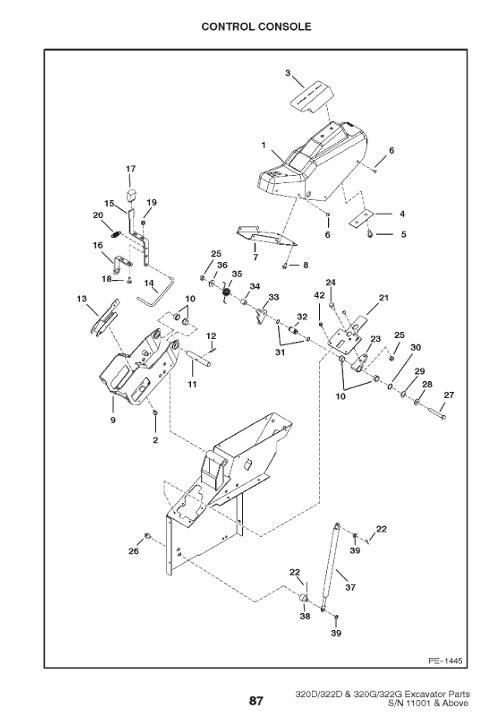 Bobcat 320D 320G and 322D 322G parts manual PDF