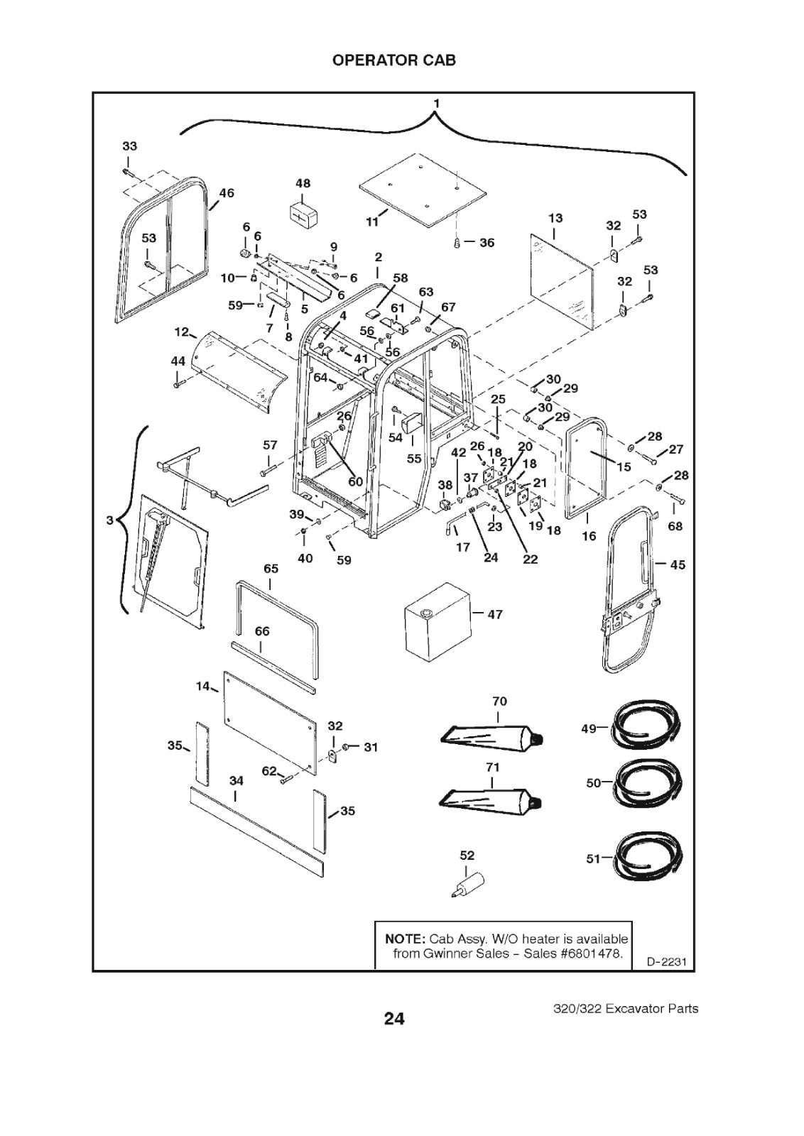 Bobcat 320 & 322 Mini Excavator Parts Manual (P/N 6900165) – sample page 1