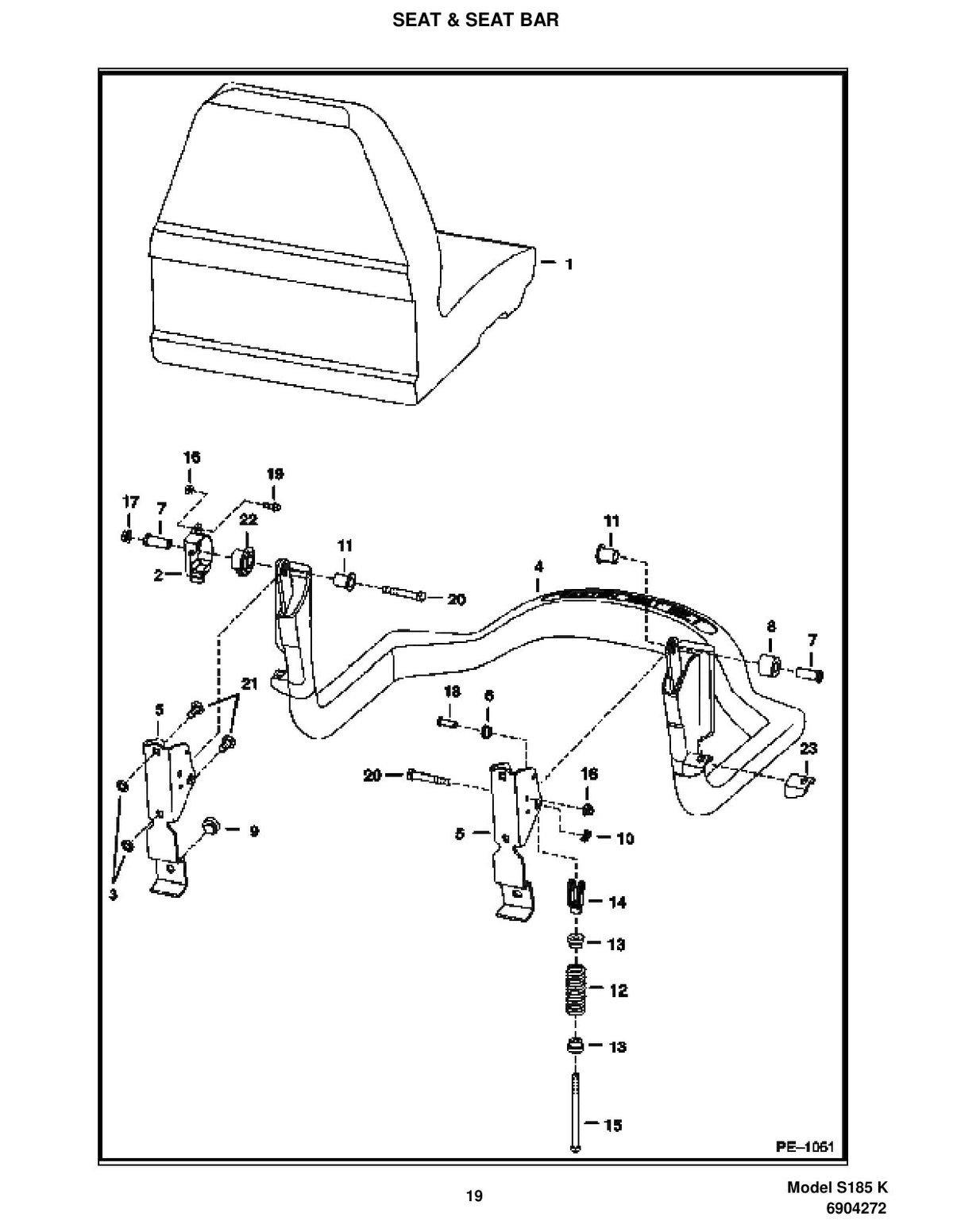 Bobcat S185 Skid-Steer Loader Parts Manual (P/N 6904272) – sample page 1
