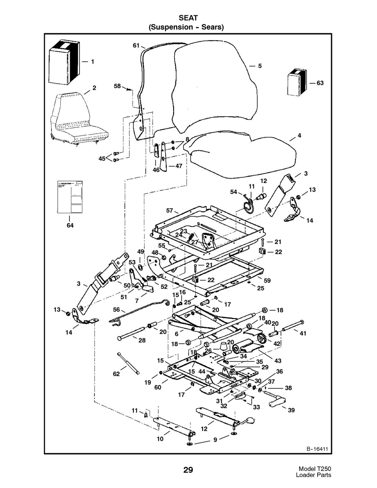Bobcat T250 Compact Track Loader Parts Manual (P/N 6902636) – sample page 1