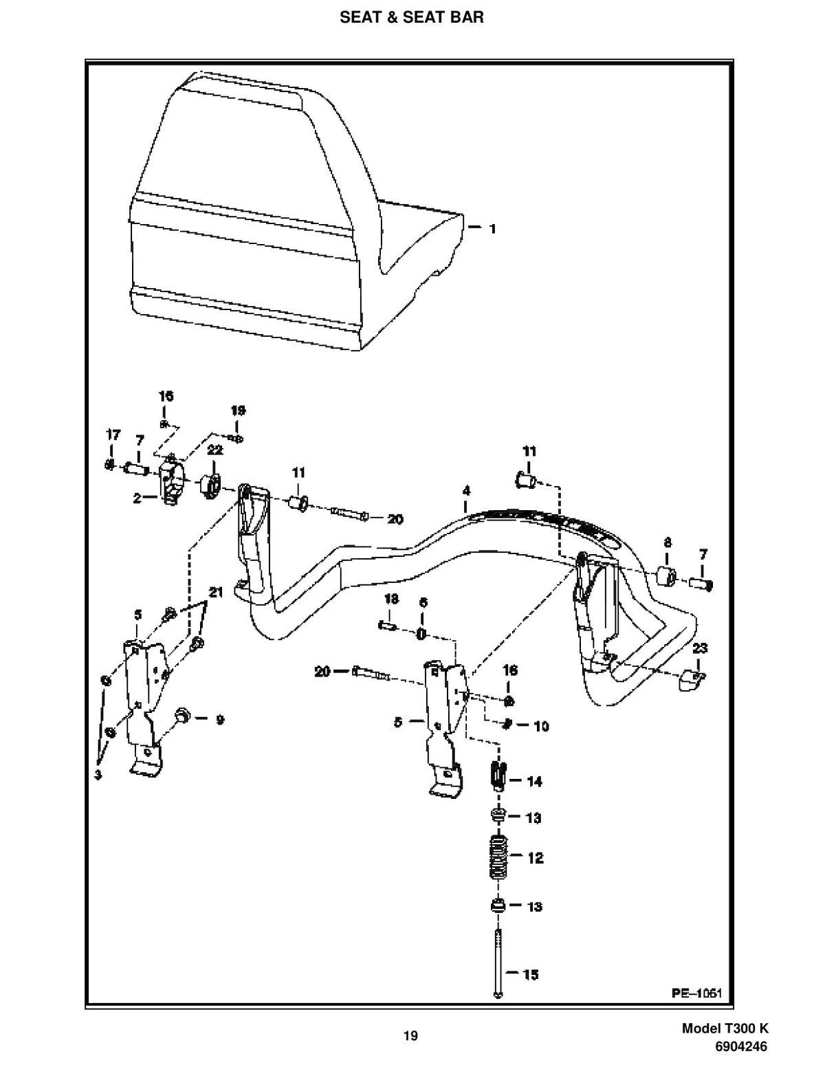 Bobcat T300 Compact Track Loader Parts Manual (P/N 6904246) – sample page 1