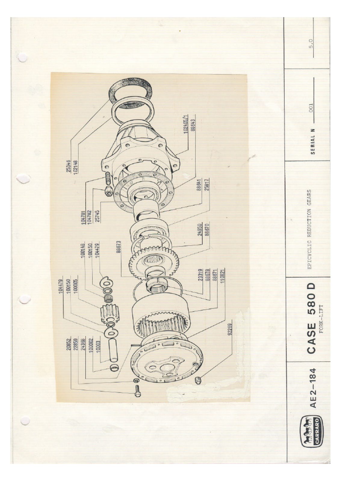 Carraro Front Axle Parts Catalog (Ref. 116254) – sample page 2