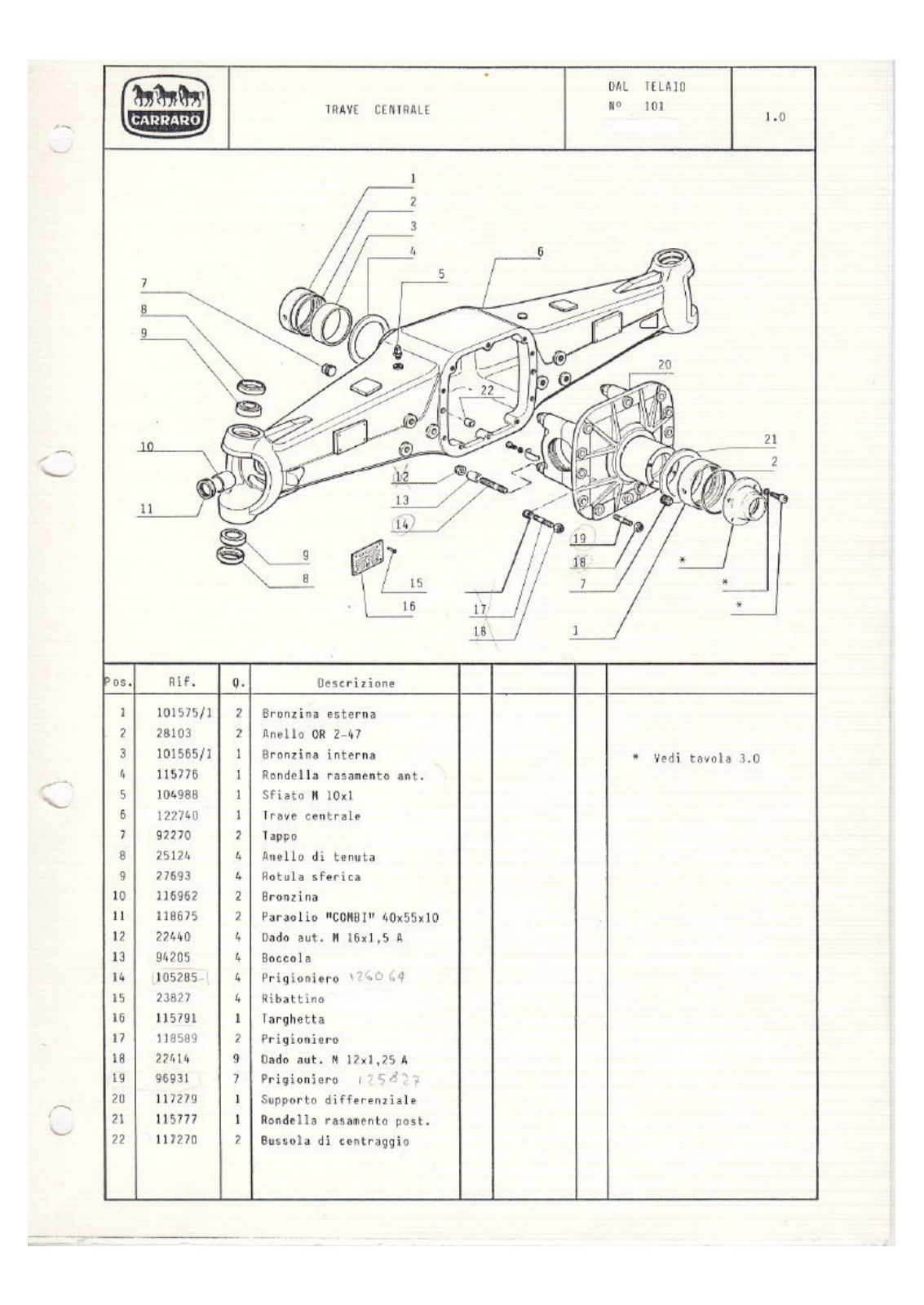 Carraro Axle Parts Catalog (Ref. 119324) – sample page 1