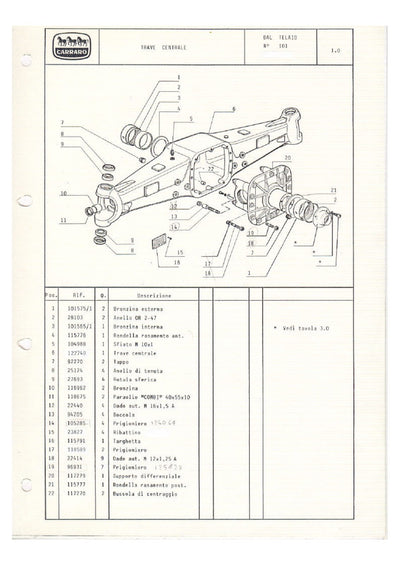 Carraro Axle Parts Catalog (Ref. 119324) – sample page 1