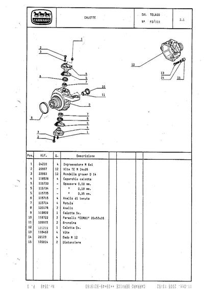 Carraro 710/19 Axle Parts Catalog (Ref. 120851) – sample page 1