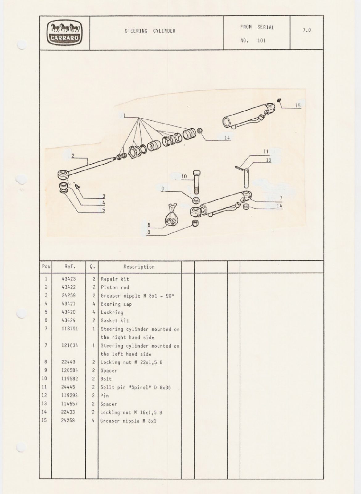 Carraro 710/20 Front Axle Parts Catalog (Ref. 122889) – sample page 3