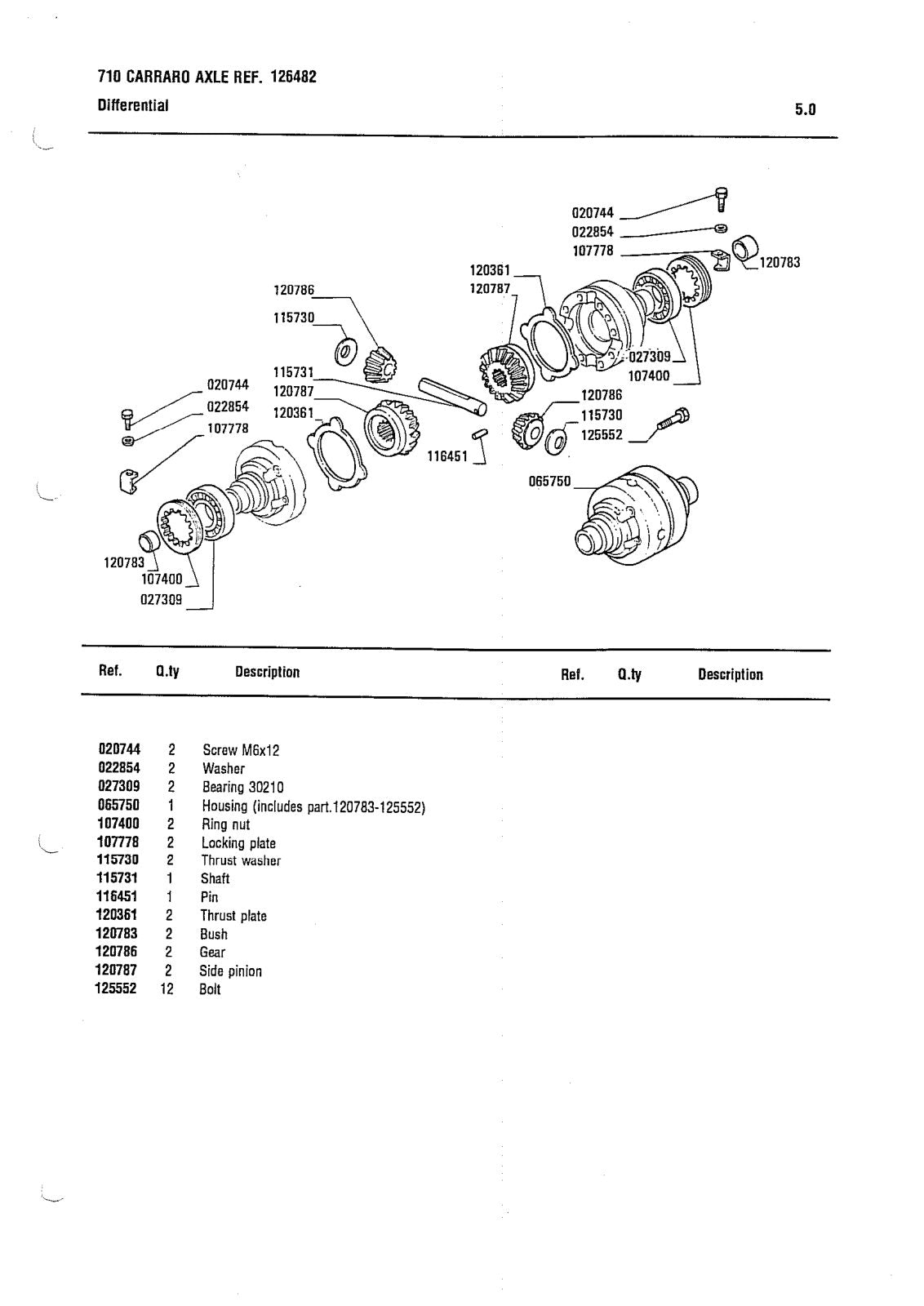Carraro Axle Parts Catalog for Ford (Ref. 126480, 126482) – sample page 2