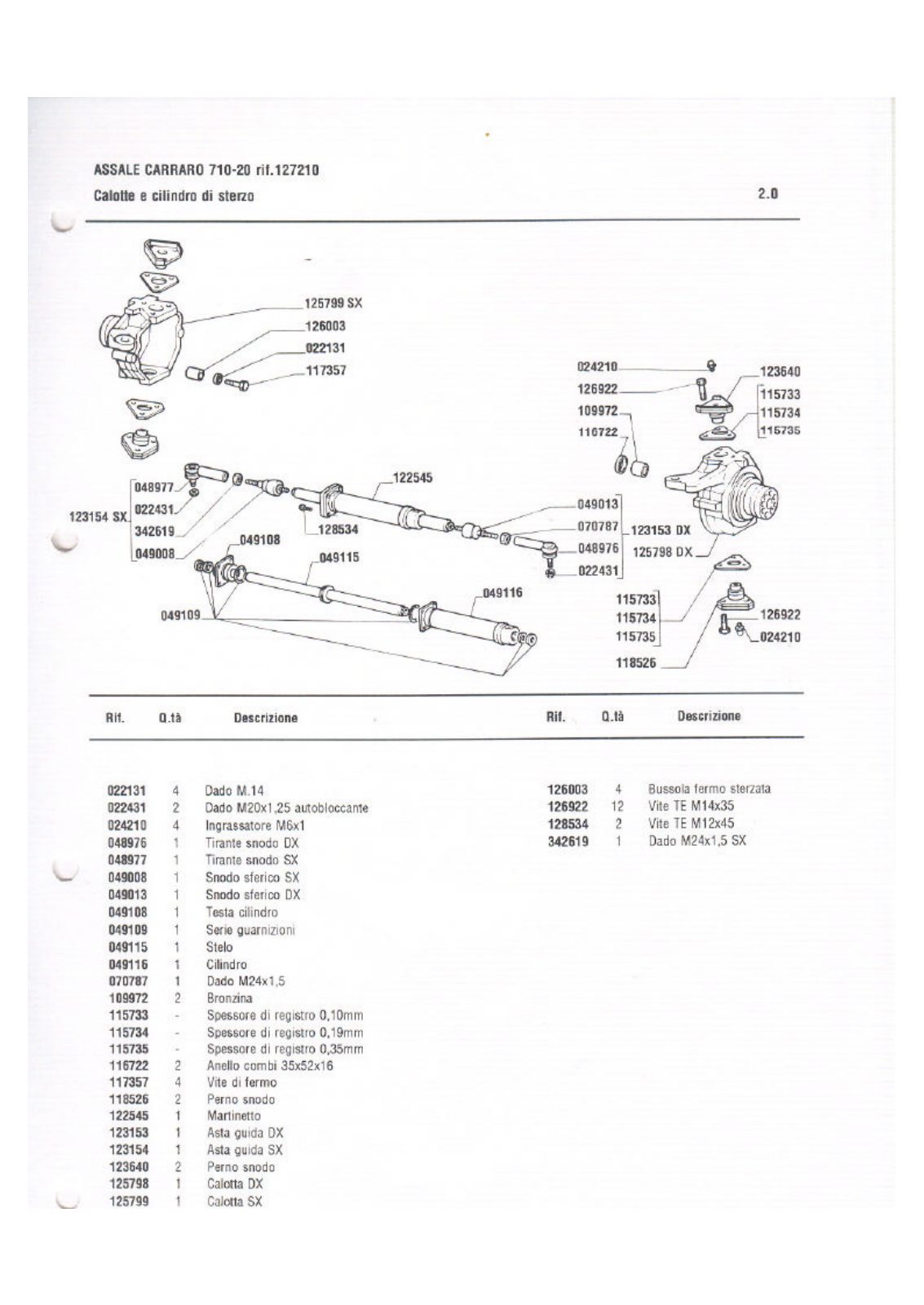 Carraro Axle Parts Catalog for Manitou (Ref. 127210) – sample page 1