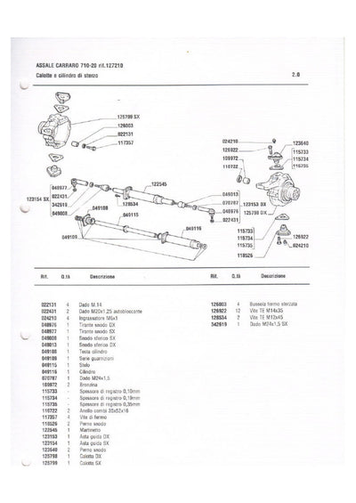 Carraro Axle Parts Catalog for Manitou (Ref. 127210) – sample page 1
