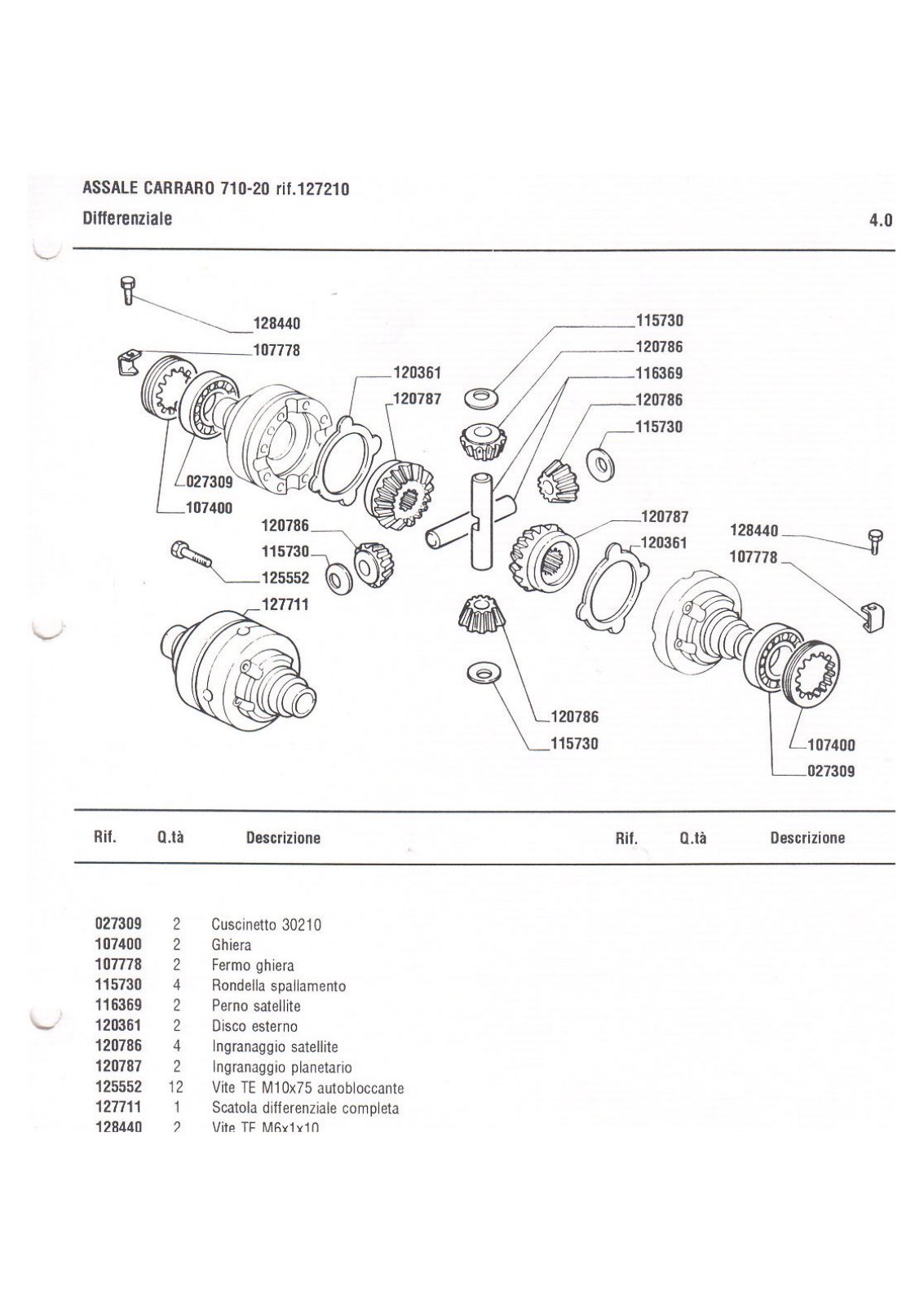 Carraro Axle Parts Catalog for Manitou (Ref. 127210) – sample page 2