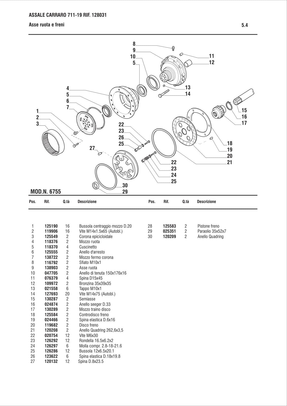 Carraro Axle Parts Catalog for FKI-FAI (Ref. 128031) – sample page 3