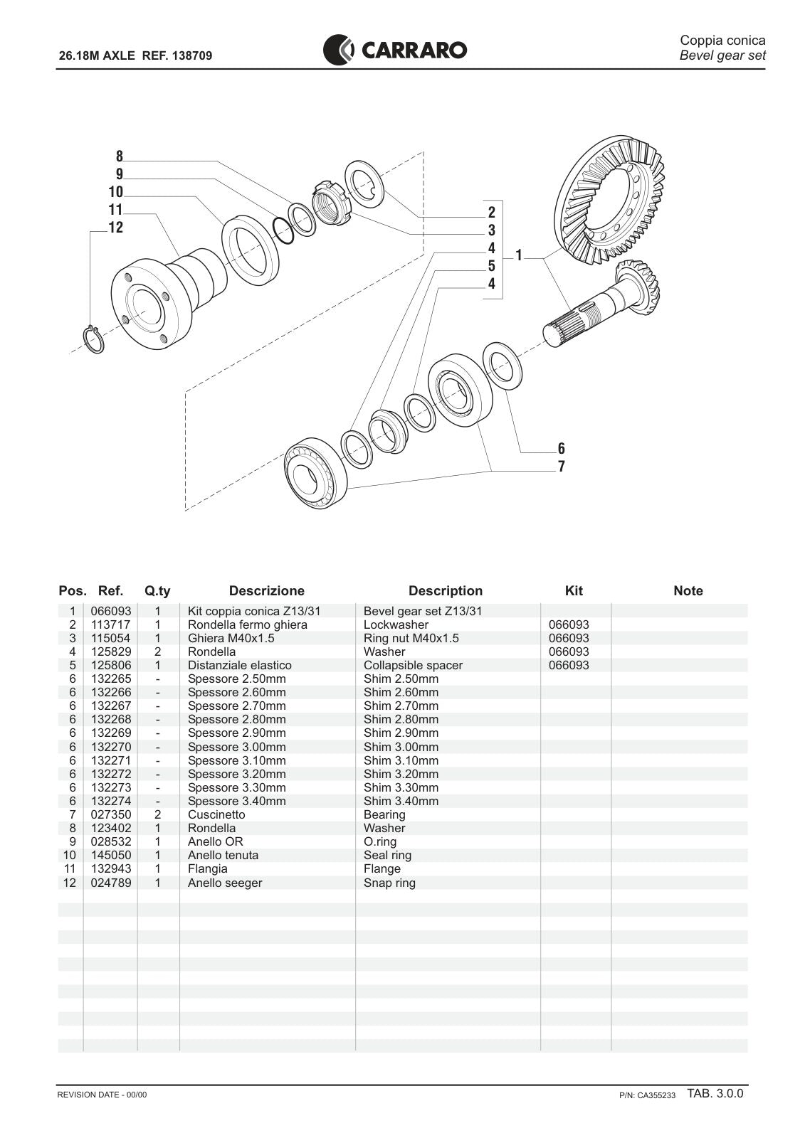 Carraro 26.18M Axle Parts Catalog (Ref. 138709) – sample page 2