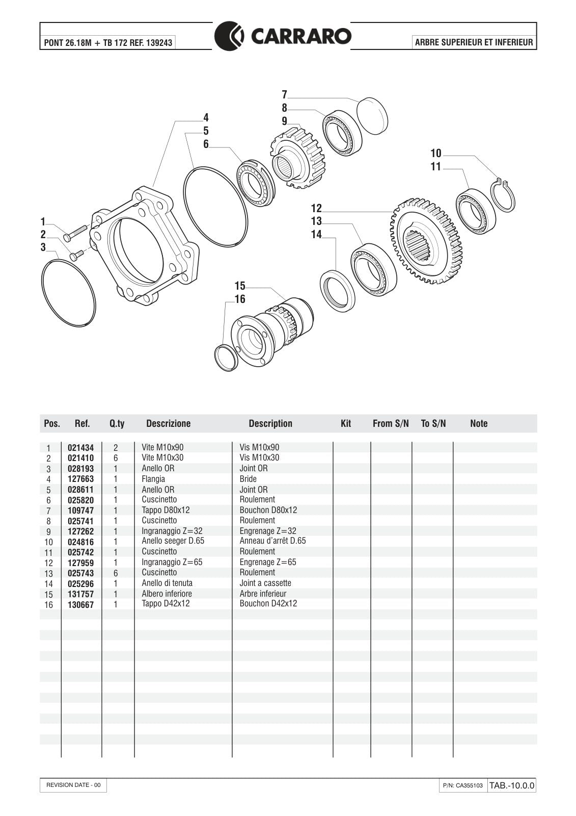 Carraro 26.18M + TB172 Axle with Transfer Box Parts Catalog (Ref. 139243) – sample page 3