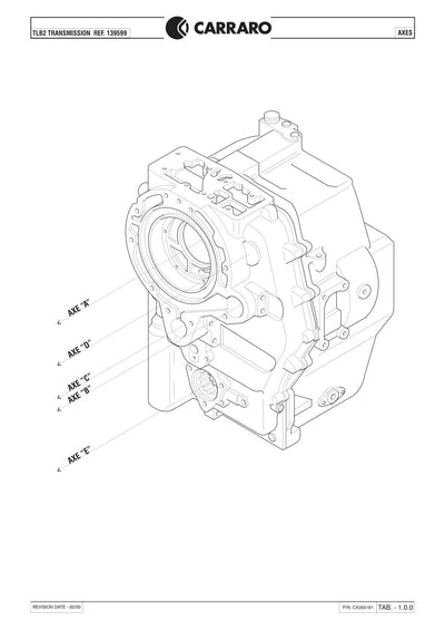 Carraro TLB2 Transmission Parts Catalog (Ref. 139599) – sample page 1