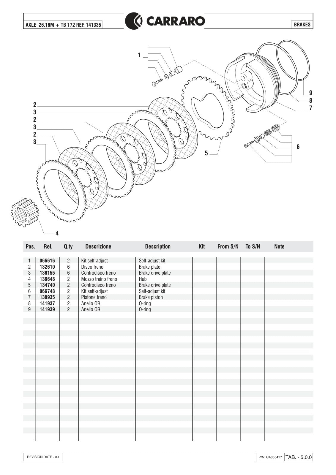 Carraro 26.16M + TB172 Axle with Transfer Box Parts Catalog (Ref. 141335) – sample page 2