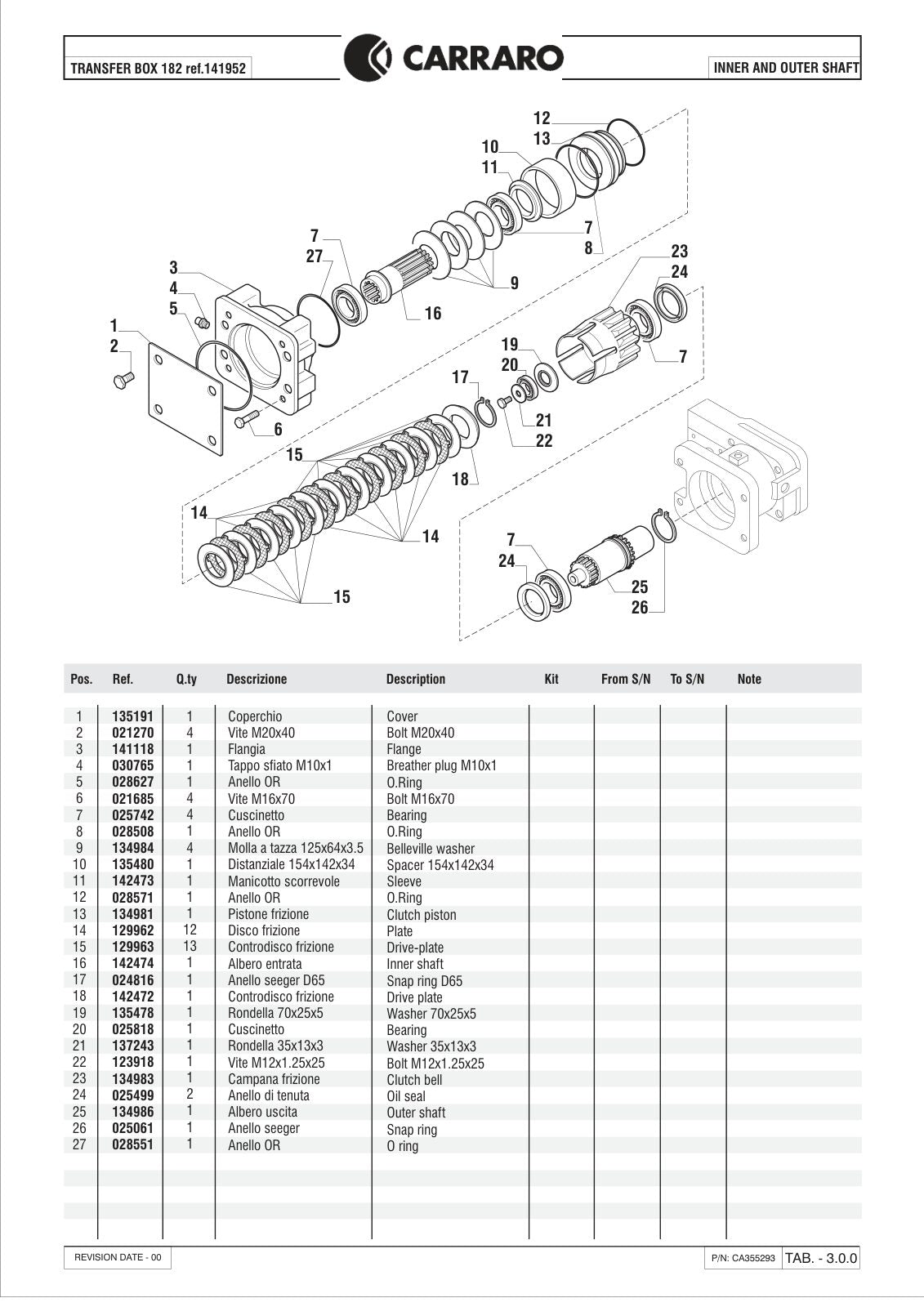 Carraro TB182 Transfer Box Parts Catalog (Ref. 141952) – sample page 3