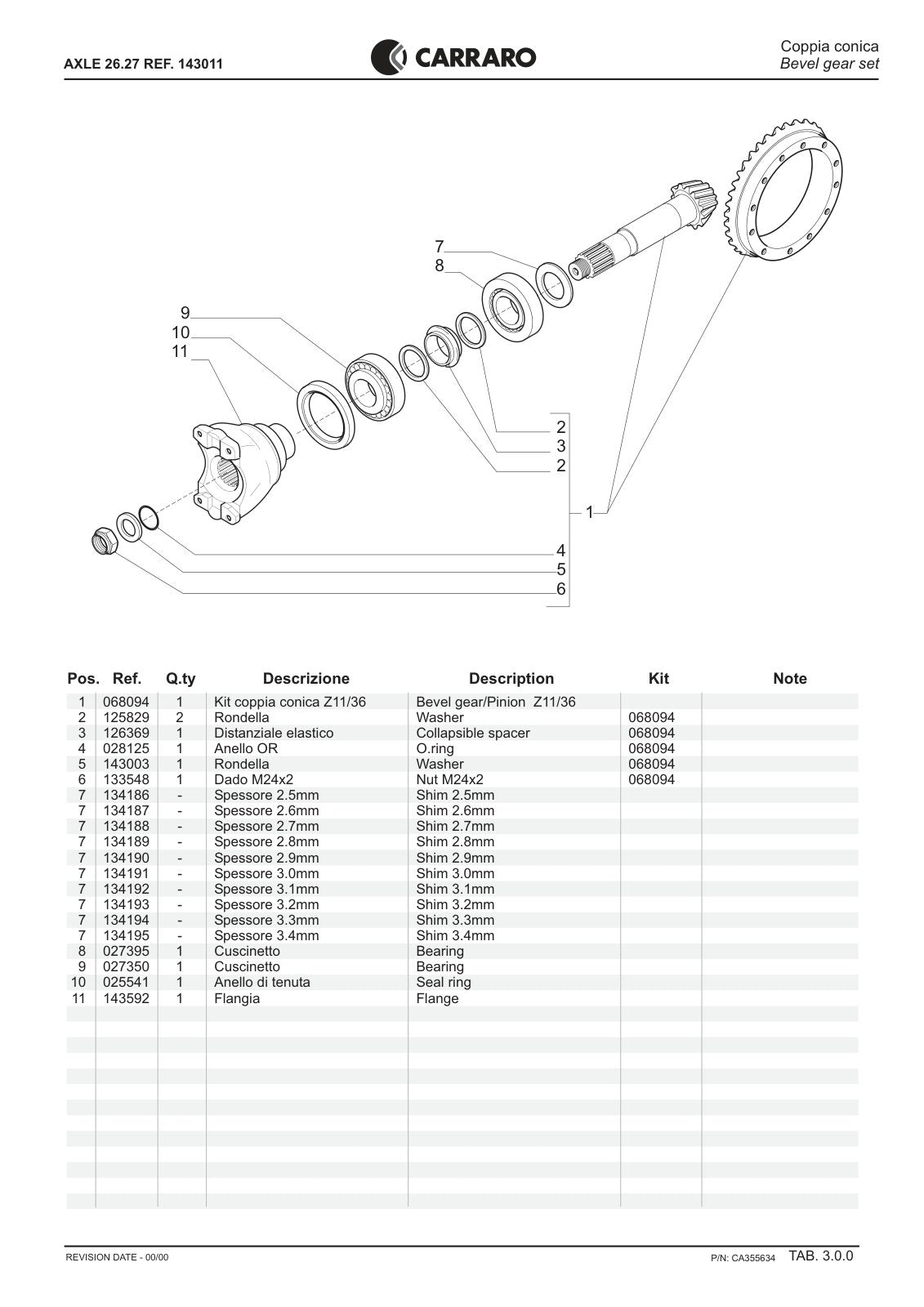 Carraro 26.27M Axle Parts Catalog (Ref. 143011) – sample page 2