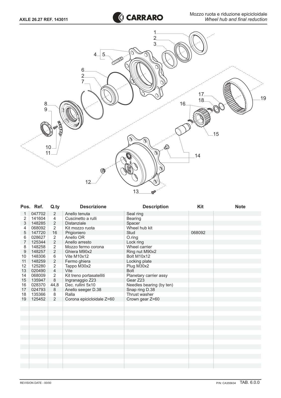 Carraro 26.27M Axle Parts Catalog (Ref. 143011) – sample page 3