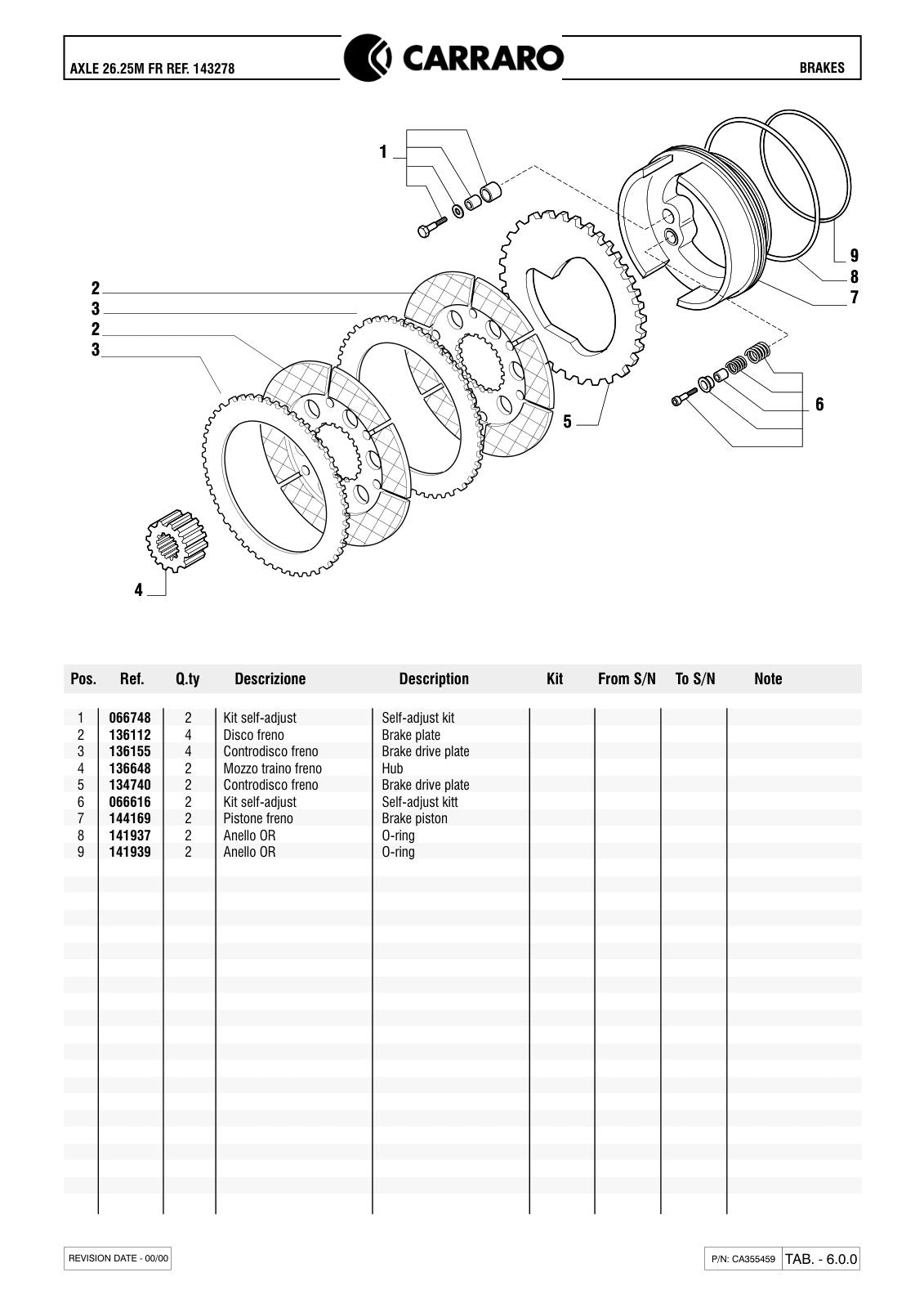 Carraro 26.25M FR Axle Parts Catalog (Ref. 143278) – sample page 2