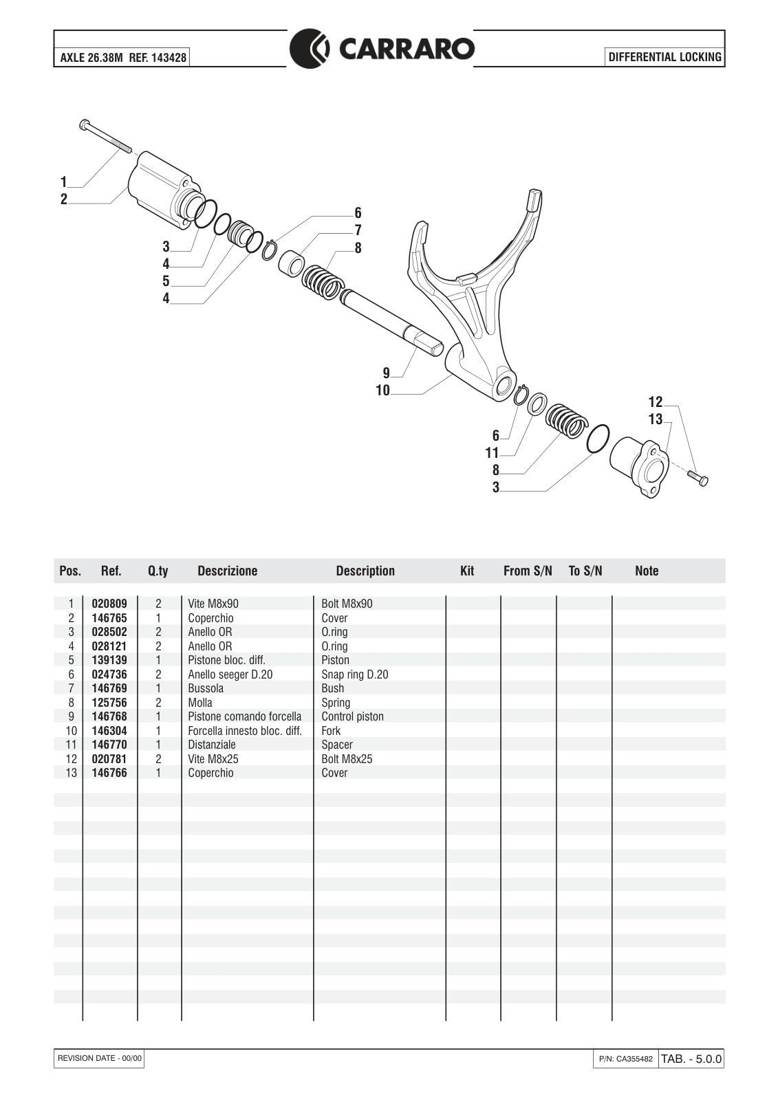 Carraro 26.38M Axle Parts Catalog (Ref. 143428) – sample page 2