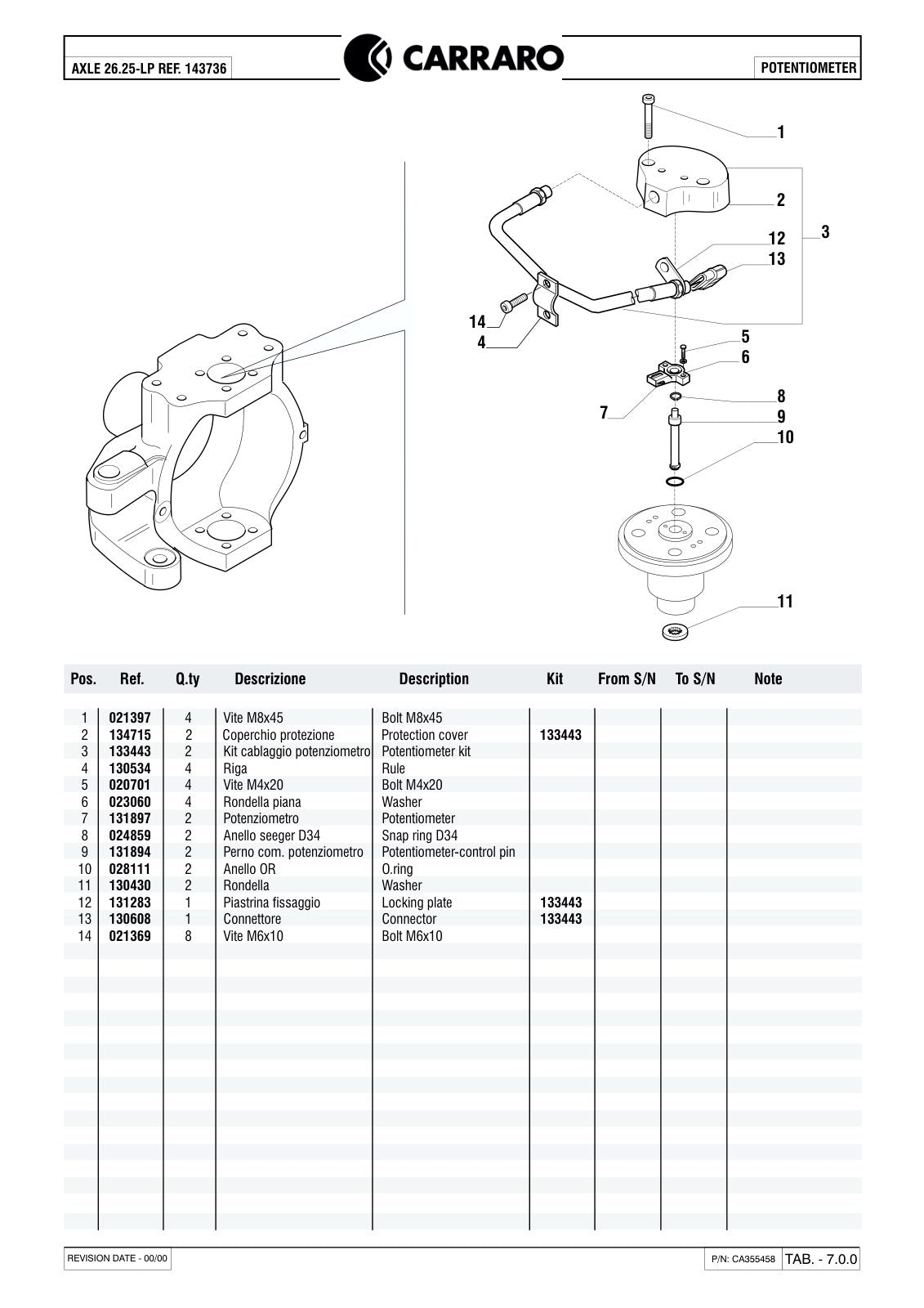 Carraro 26.25-LP Axle Parts Catalog (Ref. 143736) – sample page 3