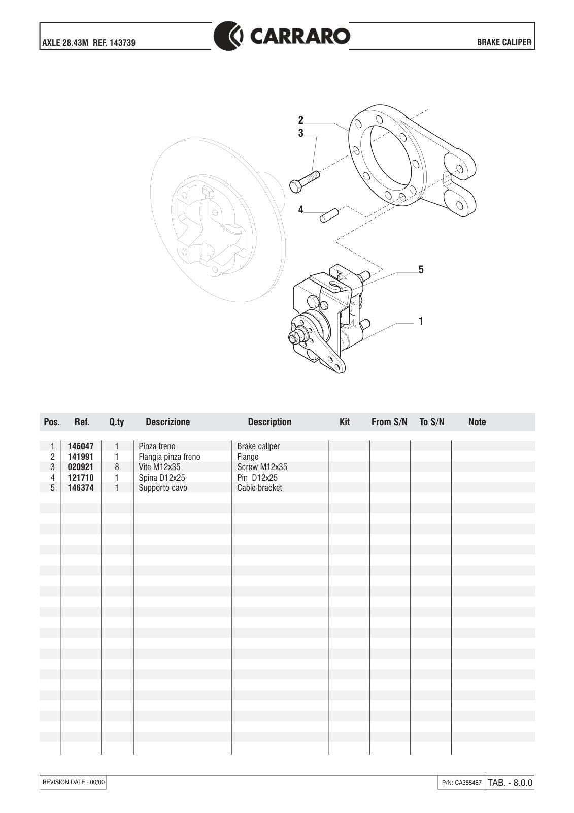 Carraro 28.43M Axle Parts Catalog (Ref. 143739) – sample page 3
