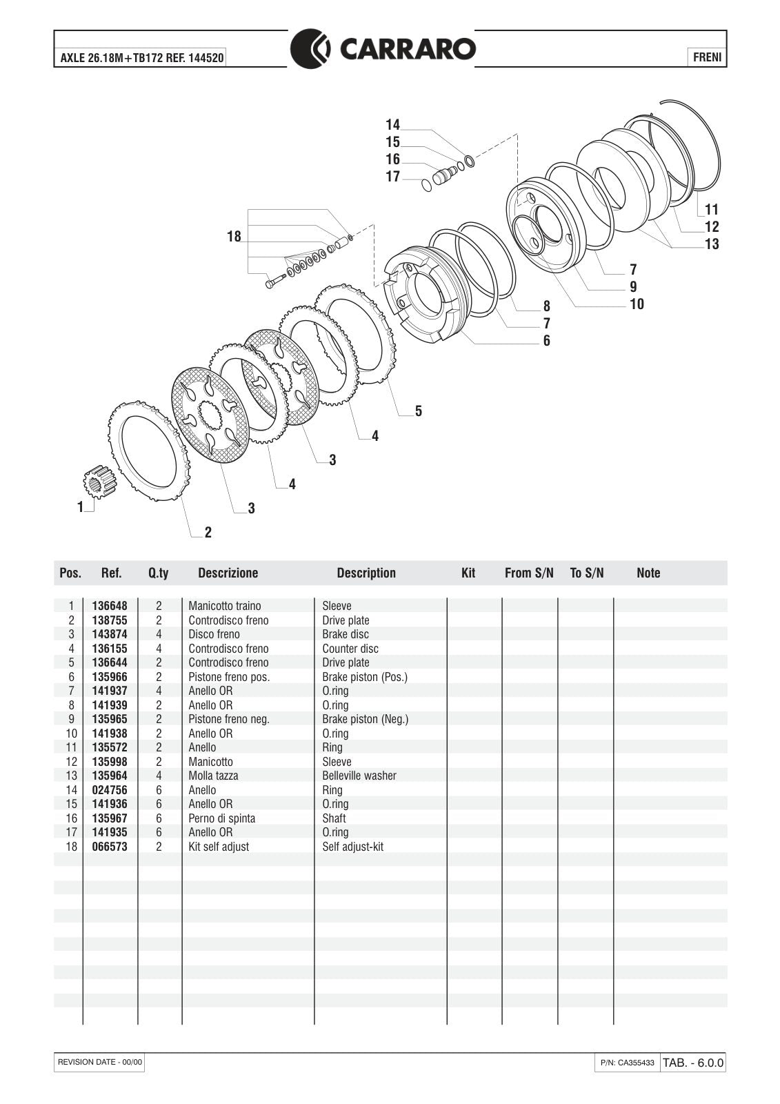 Carraro 26.18M + TB172 Axle with Transfer Box Parts Catalog (Ref. 144520) – sample page 2