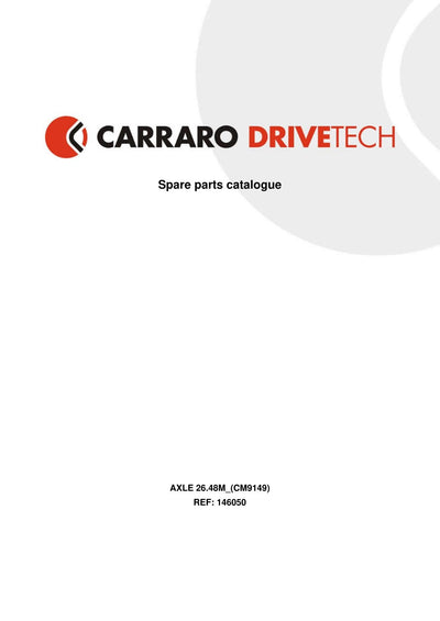 Carraro 26.48M Axle Parts Catalog (Ref. 146050) – cover