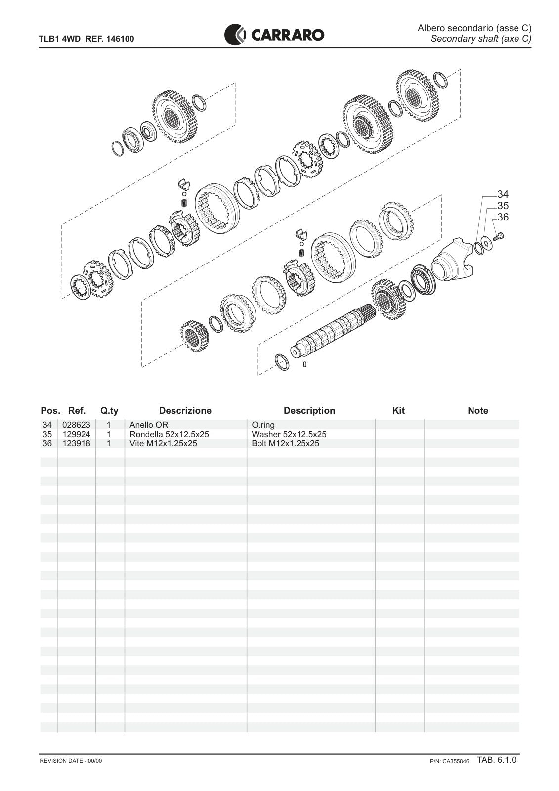 Carraro TLB1 Transmission Parts Catalog (Ref. 146100) – sample page 2