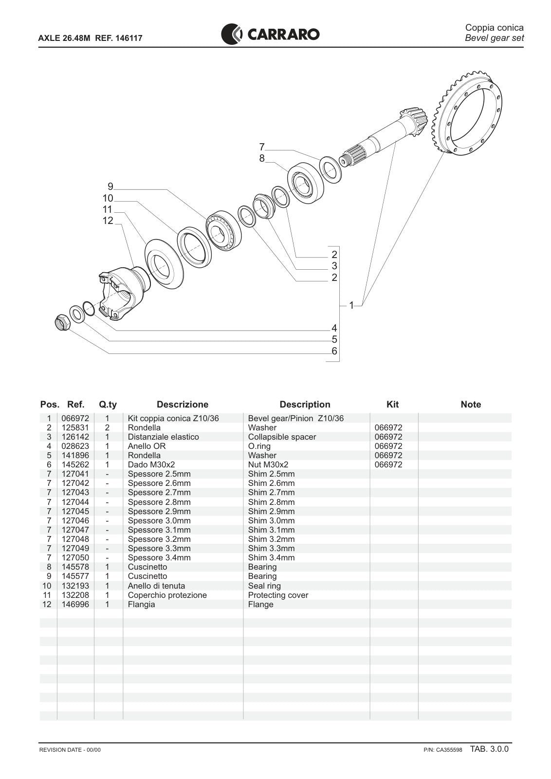 Carraro 26.48M Axle Parts Catalog (Ref. 146117) – sample page 2