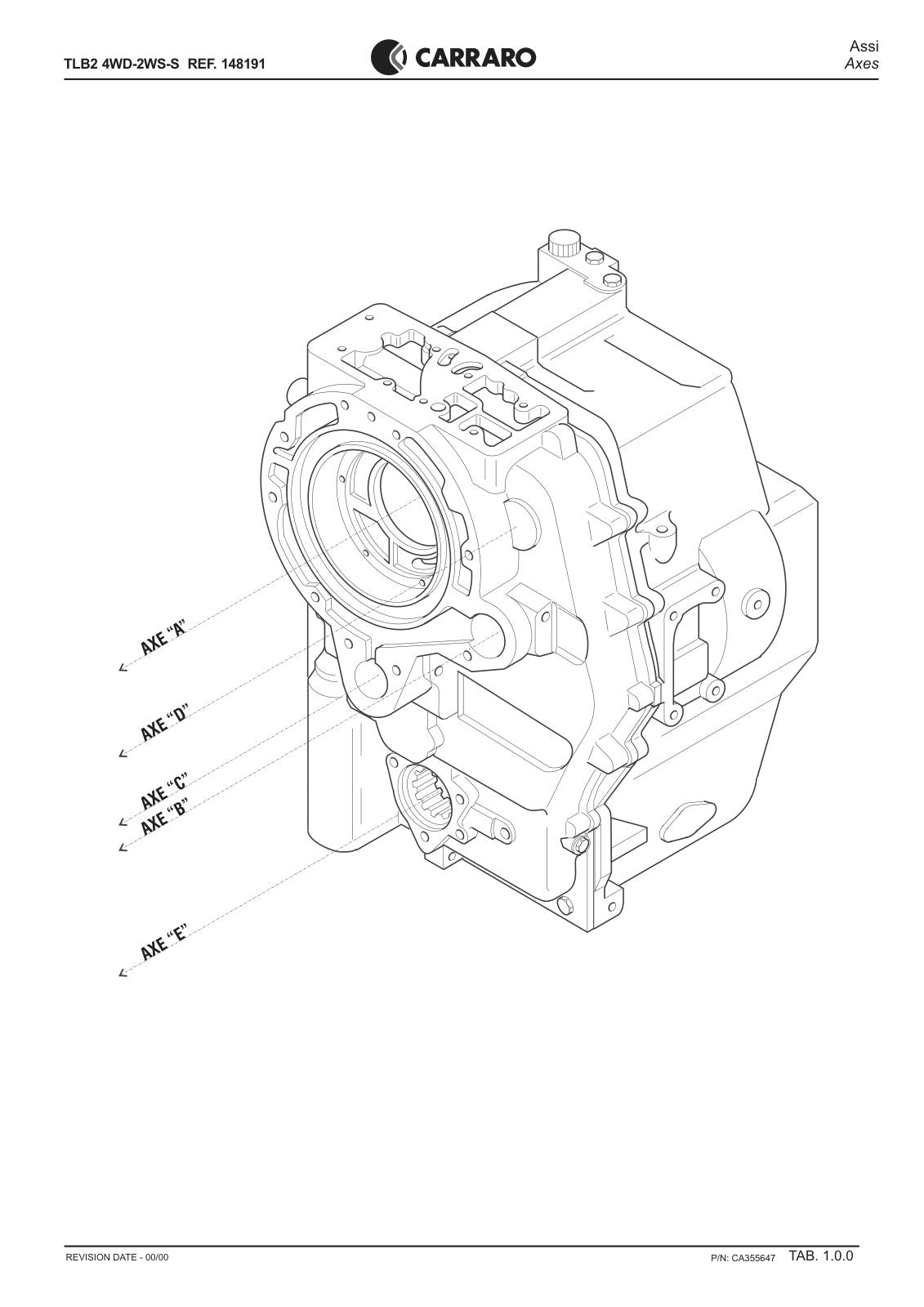 Carraro TLB2 Transmission Parts Catalog (Ref. 148191) – sample page 1