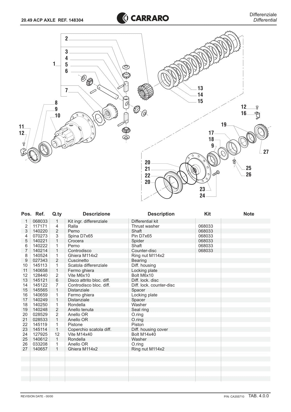 Carraro 20.49 Axle Parts Catalog (Ref. 148304) – sample page 2