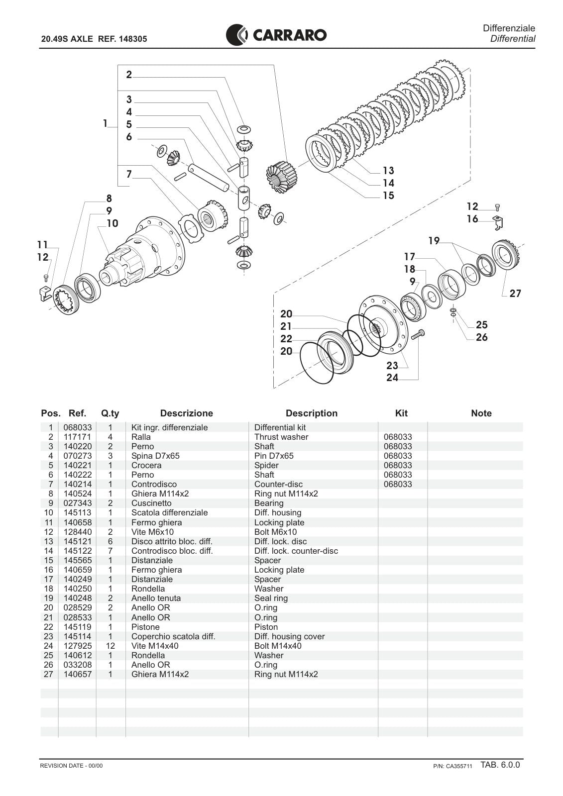 Carraro 20.49S Axle Parts Catalog (Ref. 148305) – sample page 2