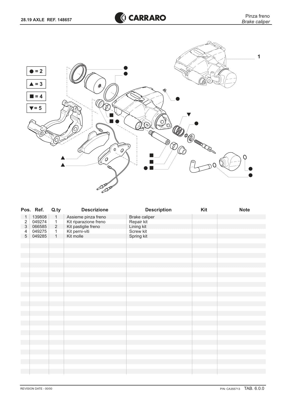 Carraro 28.19 Axle Parts Catalog (Ref. 148657) – sample page 3
