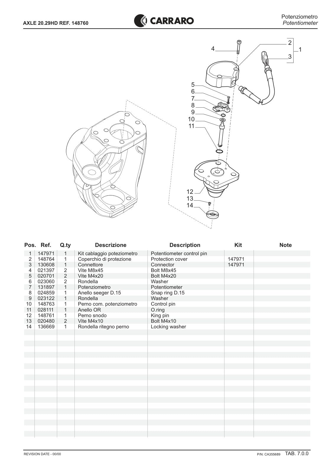 Carraro 20.29HD Axle Parts Catalog (Ref. 148760) – sample page 3