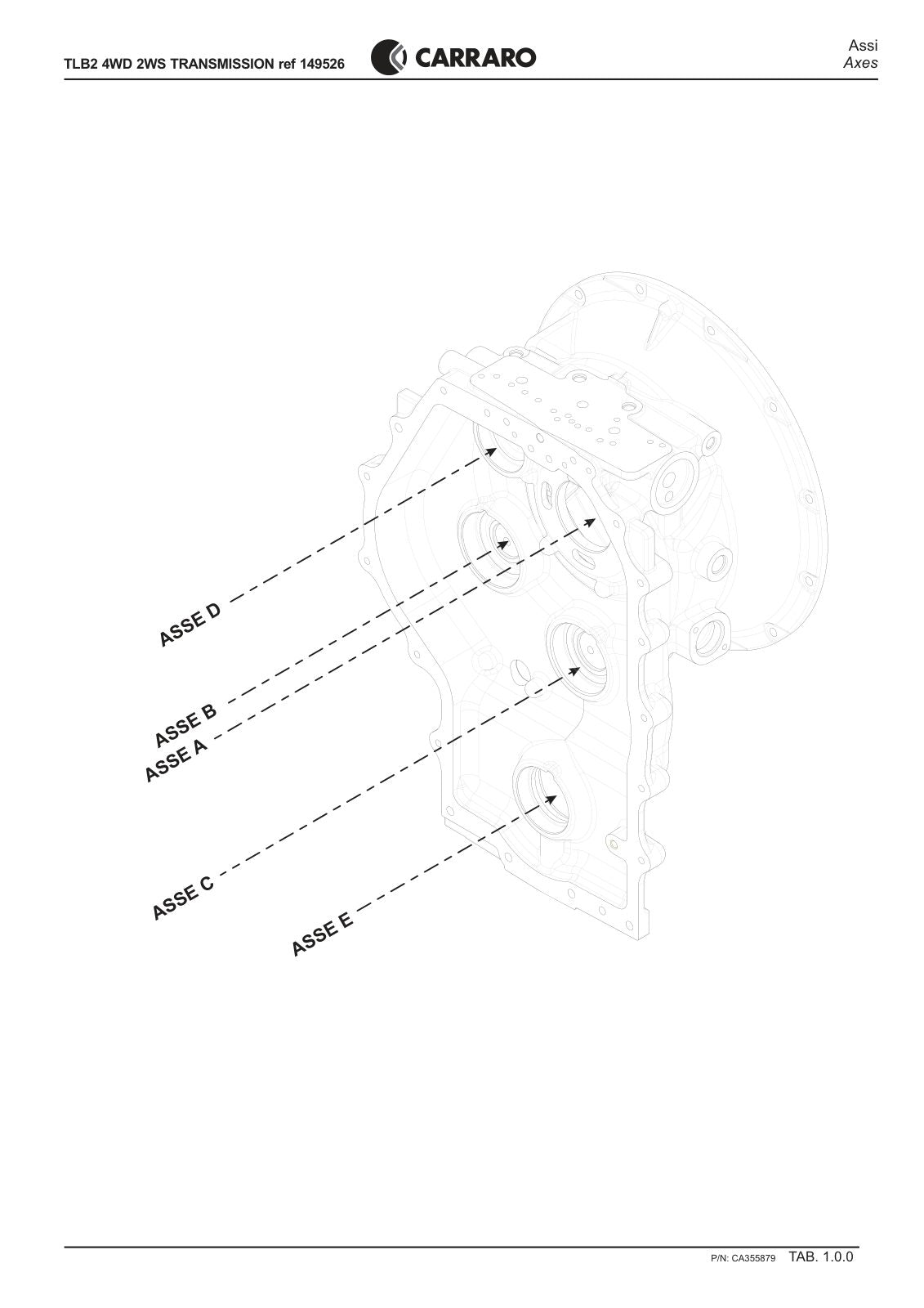 Carraro TLB2 Transmission Parts Catalog (Ref. 149526) – sample page 1