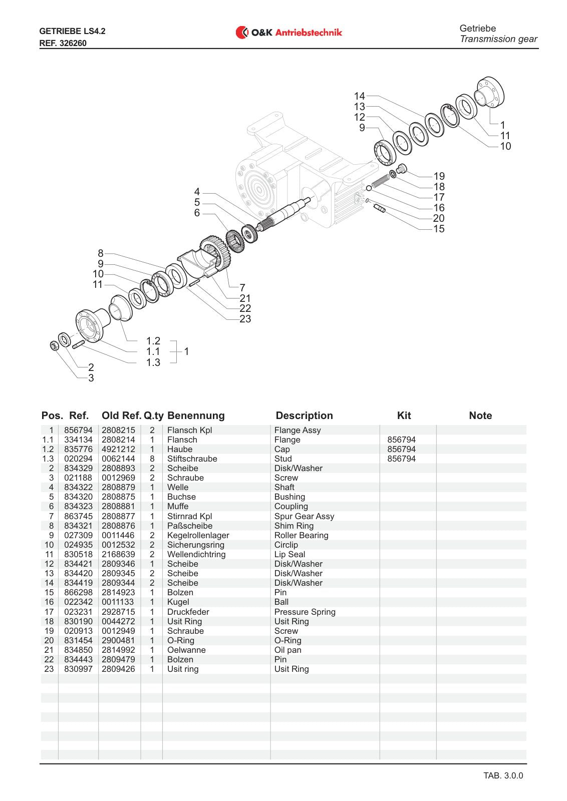 Carraro LS4.2 Transmission Parts Catalog (Ref. 326260) – sample page 3