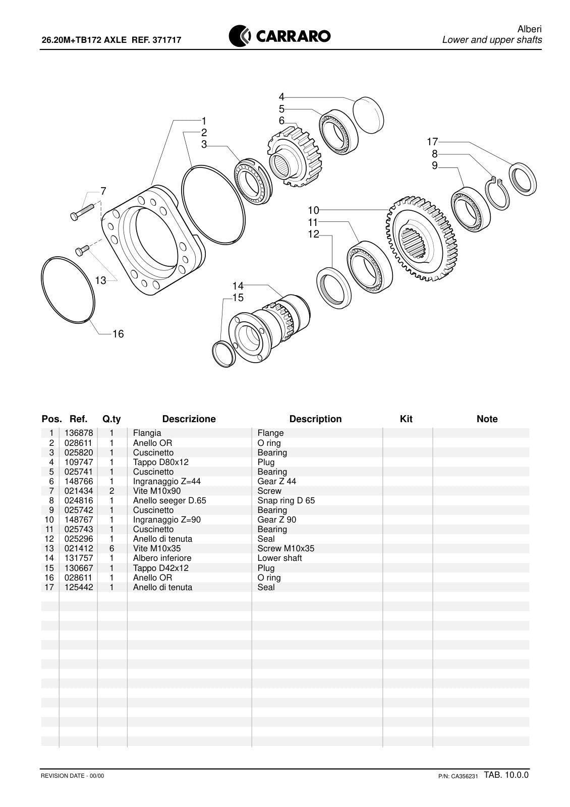 Carraro 26.20M + TB172 Axle with Transfer Box Parts Catalog (Ref. 371717) – sample page 3