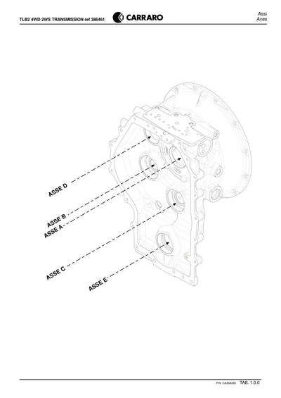 Carraro TLB2 Transmission Parts Catalog (Ref. 386461) – sample page 1