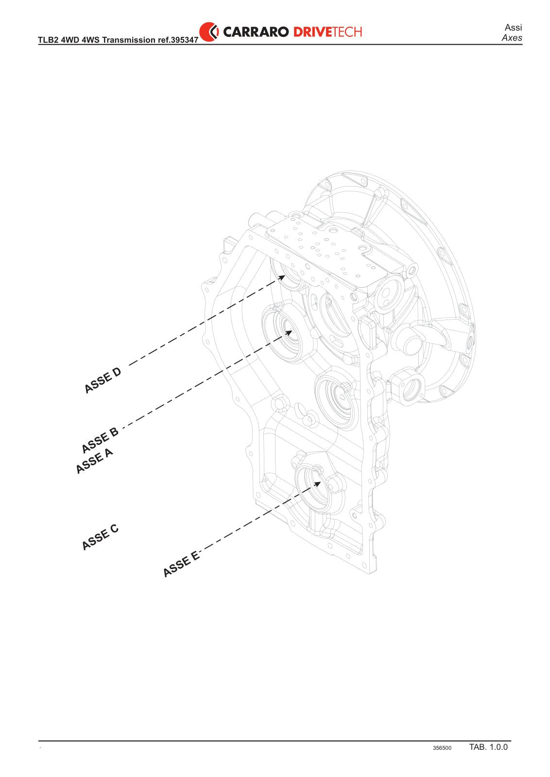 Carraro TLB2 Transmission Parts Catalog (Ref. 395347) – sample page 1