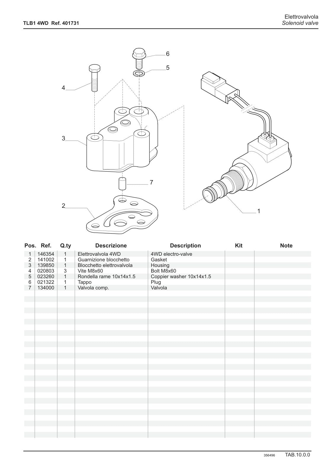 Carraro TLB1 Transmission Parts Catalog (Ref. 401731) – sample page 3