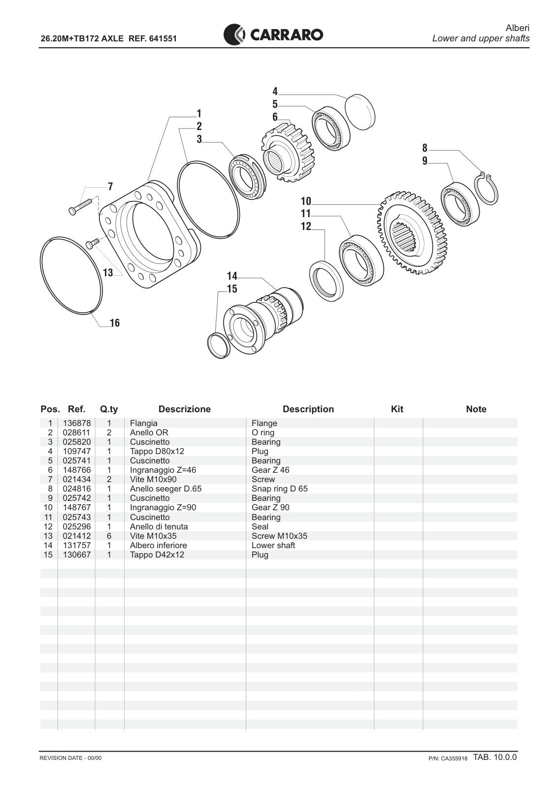 Carraro 26.20M + TB172 Axle with Transfer Box Parts Catalog (Ref. 641551) – sample page 3