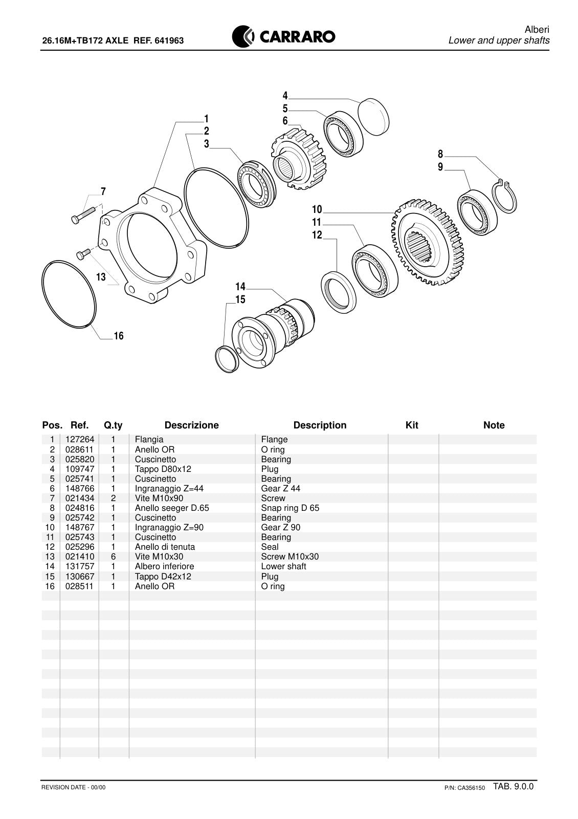 Carraro 26.16M + TB172 Axle with Transfer Box Parts Catalog (Ref. 641963) – sample page 3