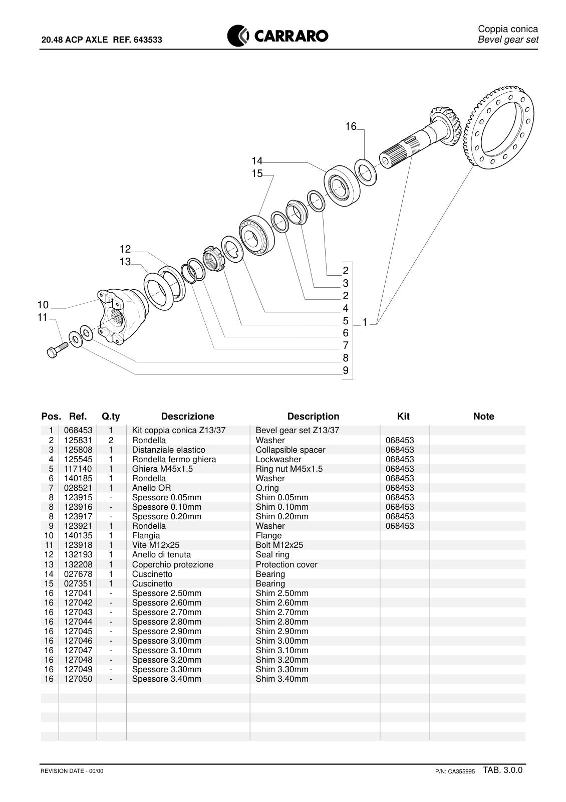 Carraro 20.48 Axle Parts Catalog (Ref. 643533) – sample page 2