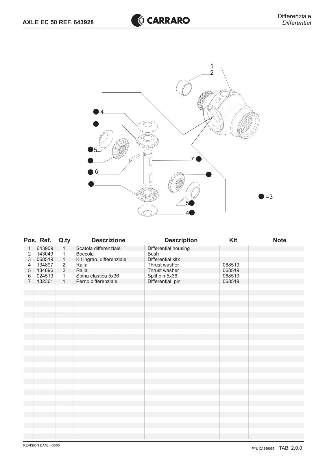 Carraro Axle Parts Catalog (Ref. 643928) – sample page 2