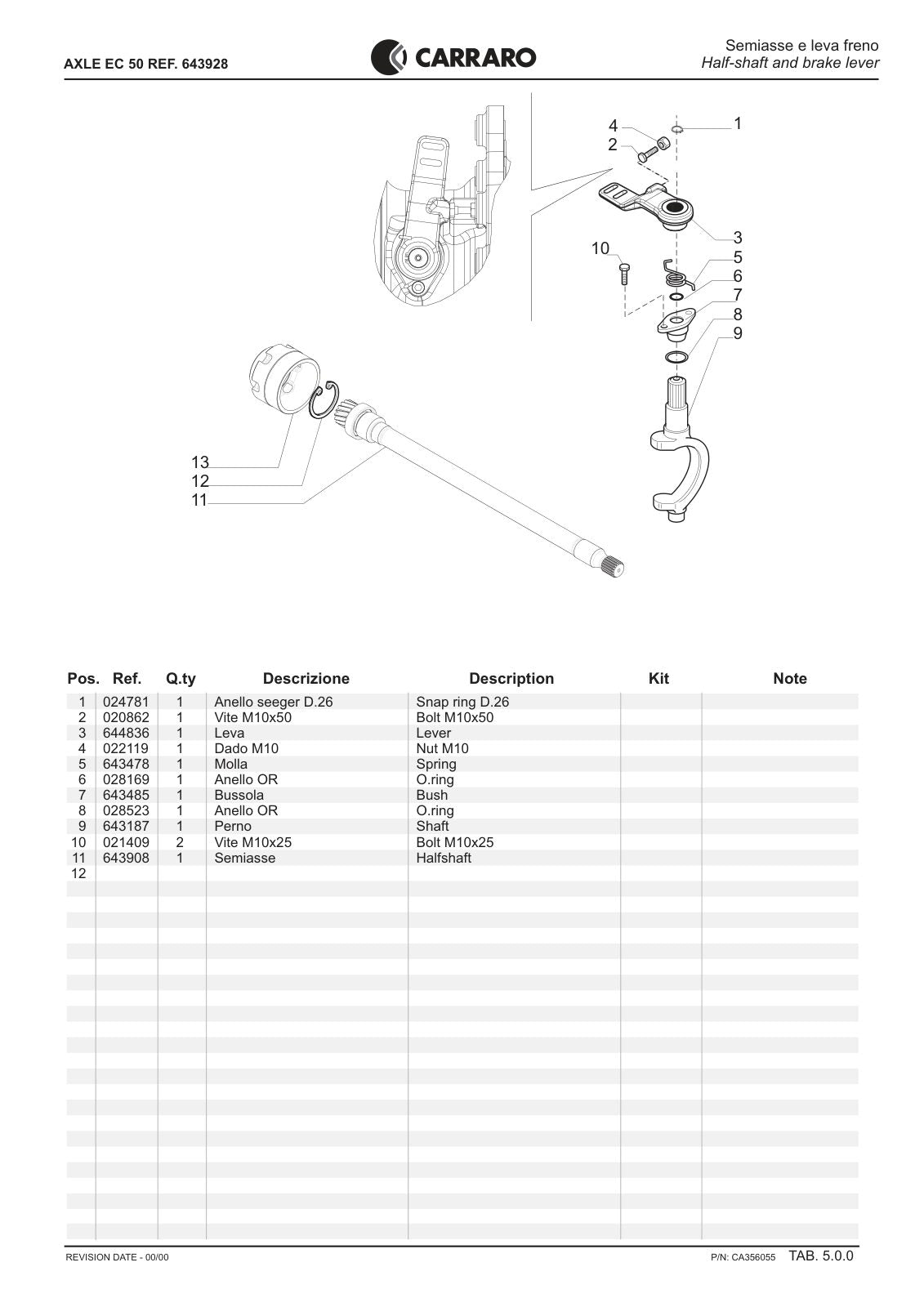 Carraro Axle Parts Catalog (Ref. 643928) – sample page 3
