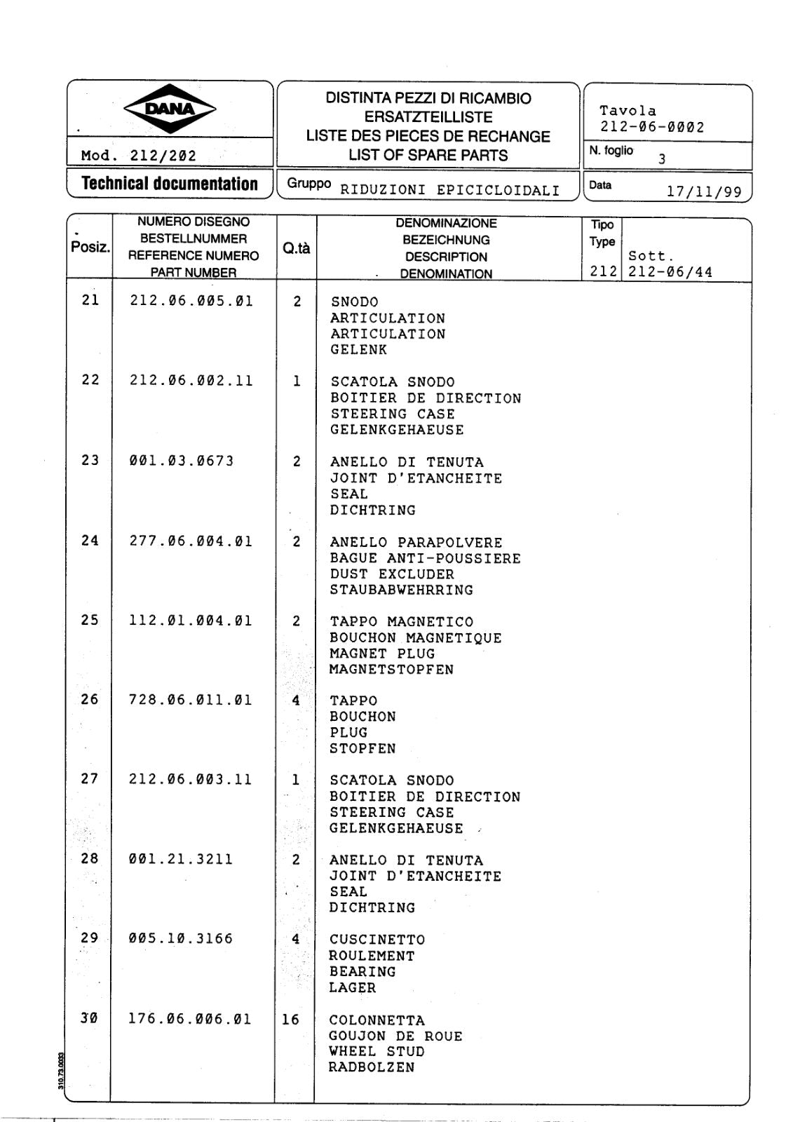 Dana Spicer 212/202 Steering Axle Parts Catalog for Manitou MT835.120-S2 Telehandler – sample page 2